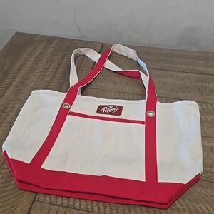 NWOT DR. Pepper Canvas Tote Bag Red
